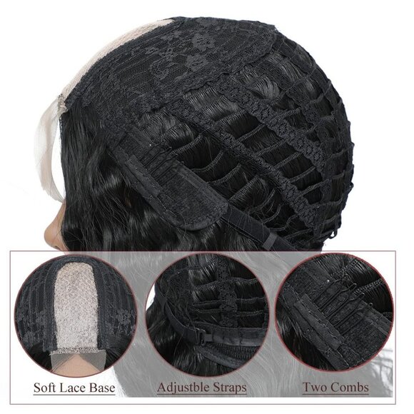 1B Black Middle Part Full Wig - Picture 4 of 5